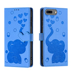 Custodia per telefono in pelle goffrata con elefante dei cartoni animati, For iPhone XS Max, For iPhone 8 Plus / 7 Plus
