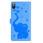Custodia per telefono in pelle goffrata con elefante dei cartoni animati, For iPhone XS Max, For iPhone 8 Plus / 7 Plus