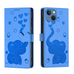 Custodia per telefono in pelle goffrata con elefante dei cartoni animati, For iPhone SE 2022 / 2020, For iPhone 13 Pro Max, For iPhone 13 Pro, For iPhone 13