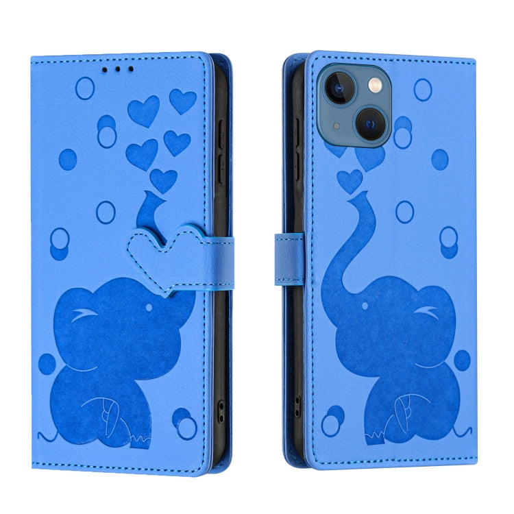 Custodia per telefono in pelle goffrata con elefante dei cartoni animati, For iPhone SE 2022 / 2020, For iPhone 13 Pro Max, For iPhone 13 Pro, For iPhone 13