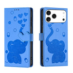 Custodia per telefono in pelle goffrata con elefante dei cartoni animati, For iPhone 17 Pro Max, For iPhone 17 Pro, For iPhone 17, For iPhone Air