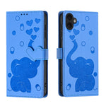 Custodia per telefono in pelle goffrata con elefante dei cartoni animati, For iPhone 17 Pro Max, For iPhone 17 Pro, For iPhone 17, For iPhone Air