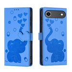Custodia per telefono in pelle goffrata con elefante dei cartoni animati, For iPhone 17 Pro Max, For iPhone 17 Pro, For iPhone 17, For iPhone Air