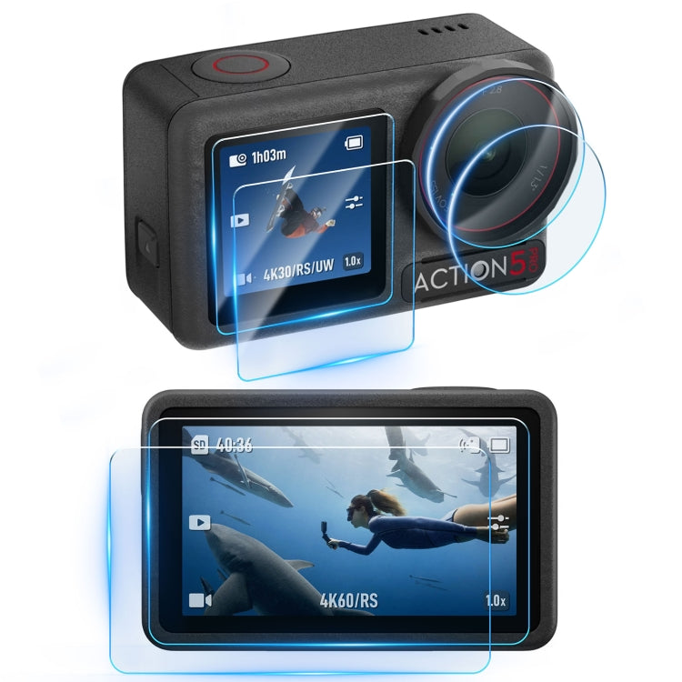 Pellicola vetro temperato 3 in 1 per DJI Osmo Action 5 Pro