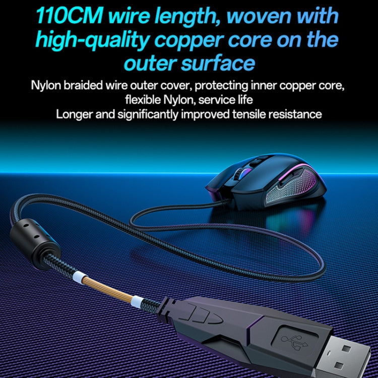 Mouse cablato RGB USB 7200DPI Yesido KB20, KB20