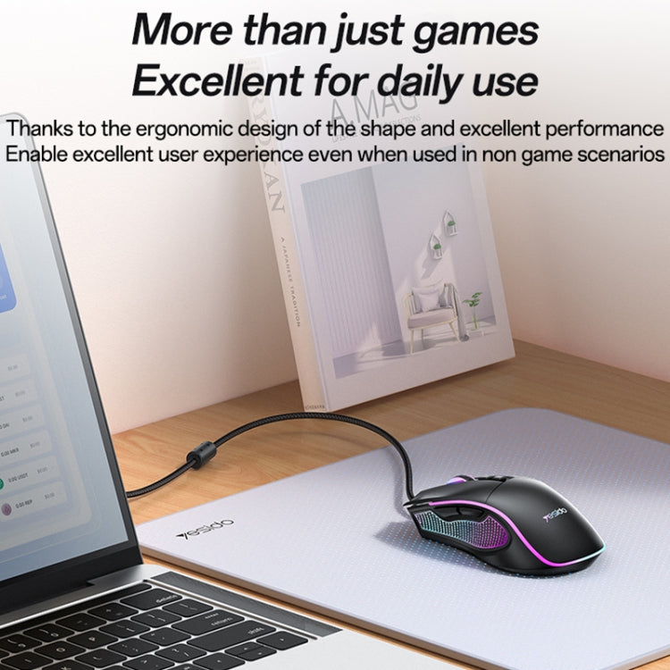 Mouse cablato RGB USB 7200DPI Yesido KB20, KB20