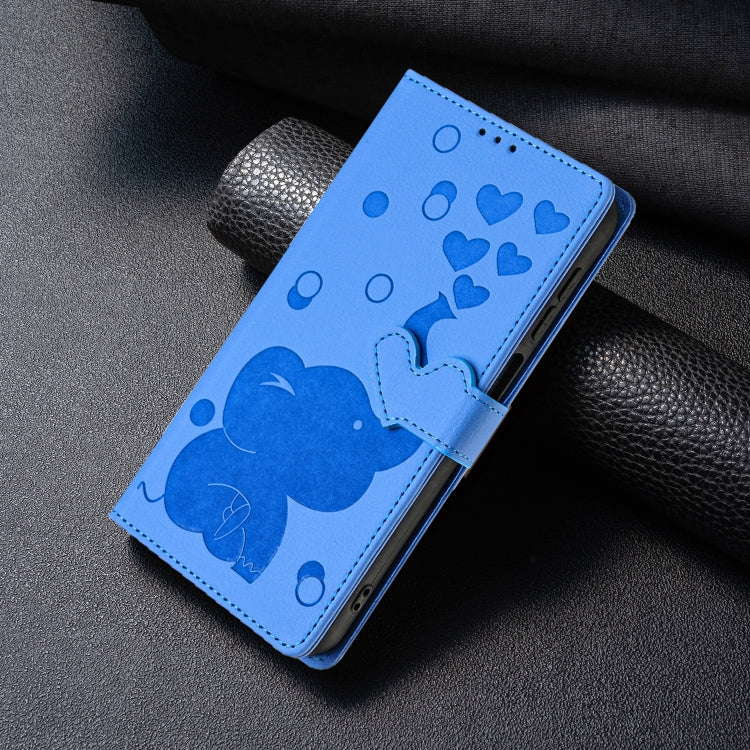 Custodia per telefono in pelle goffrata con elefante dei cartoni animati, For Samsung Galaxy A25 5G, For Samsung Galaxy A24 4G, For Samsung Galaxy A23 5G, For Samsung Galaxy A14