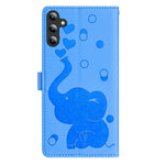 Custodia per telefono in pelle goffrata con elefante dei cartoni animati, For Samsung Galaxy A25 5G, For Samsung Galaxy A24 4G, For Samsung Galaxy A23 5G, For Samsung Galaxy A14