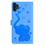 Custodia per telefono in pelle goffrata con elefante dei cartoni animati, For Samsung Galaxy A32 5G, For Samsung Galaxy A42 5G