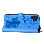 Custodia per telefono in pelle goffrata con elefante dei cartoni animati, For Samsung Galaxy A32 5G, For Samsung Galaxy A42 5G