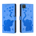 Custodia per telefono in pelle goffrata con elefante dei cartoni animati, For Samsung Galaxy A32 5G, For Samsung Galaxy A42 5G