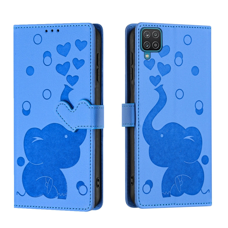 Custodia per telefono in pelle goffrata con elefante dei cartoni animati, For Samsung Galaxy A32 5G, For Samsung Galaxy A42 5G