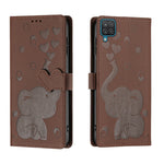 Custodia per telefono in pelle goffrata con elefante dei cartoni animati, For Samsung Galaxy A32 5G, For Samsung Galaxy A42 5G