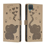 Custodia per telefono in pelle goffrata con elefante dei cartoni animati, For Samsung Galaxy A32 5G, For Samsung Galaxy A42 5G