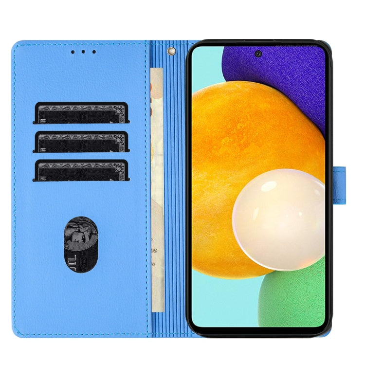 Custodia per telefono in pelle goffrata con elefante dei cartoni animati, For Samsung Galaxy A53 5G, For Samsung Galaxy A33 5G, For Samsung Galaxy A52 4G / 5G, For Samsung Galaxy A22 5G