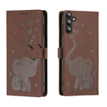 Custodia per telefono in pelle goffrata con elefante dei cartoni animati, For Samsung Galaxy A56 5G, For Samsung Galaxy A26 5G, For Samsung Galaxy A36 5G, For Samsung Galaxy A16 5G