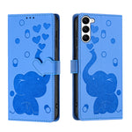 Custodia per telefono in pelle goffrata con elefante dei cartoni animati, For Samsung Galaxy S23 Ultra 5G, For Samsung Galaxy S23+ 5G, For Samsung Galaxy S23 5G, For Samsung Galaxy S20 FE