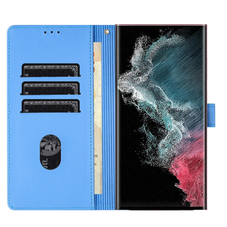 Custodia per telefono in pelle goffrata con elefante dei cartoni animati, For Samsung Galaxy S22 Ultra 5G, For Samsung Galaxy S22+ 5G, For Samsung Galaxy S22 5G, For Samsung Galaxy S21 FE 5G