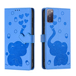 Custodia per telefono in pelle goffrata con elefante dei cartoni animati, For Samsung Galaxy S23 Ultra 5G, For Samsung Galaxy S23+ 5G, For Samsung Galaxy S23 5G, For Samsung Galaxy S20 FE
