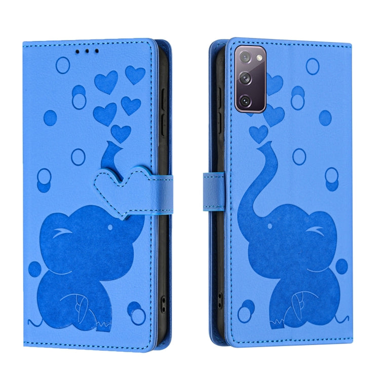 Custodia per telefono in pelle goffrata con elefante dei cartoni animati, For Samsung Galaxy S23 Ultra 5G, For Samsung Galaxy S23+ 5G, For Samsung Galaxy S23 5G, For Samsung Galaxy S20 FE