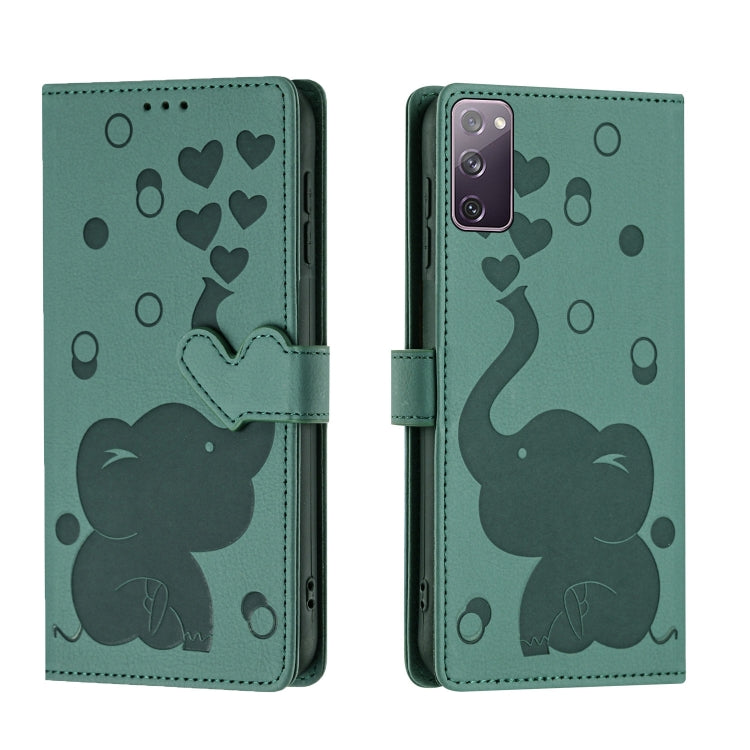 Custodia per telefono in pelle goffrata con elefante dei cartoni animati, For Samsung Galaxy S23 Ultra 5G, For Samsung Galaxy S23+ 5G, For Samsung Galaxy S23 5G, For Samsung Galaxy S20 FE