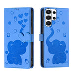 Custodia per telefono in pelle goffrata con elefante dei cartoni animati, For Galaxy S26 FE 5G, For Samsung Galaxy S26+ 5G, For Samsung Galaxy S26 Ultra 5G, For Samsung Galaxy S26 5G