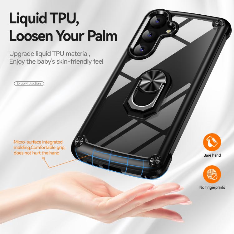 Custodia protettiva per telefono in TPU + PC con supporto ad anello, For Samsung Galaxy A57 5G, For Samsung Galaxy A37 5G, For Samsung Galaxy A26 5G / A17 5G, For Samsung Galaxy A56 5G, For Samsung Galaxy A36 5G, For Samsung Galaxy A16 5G