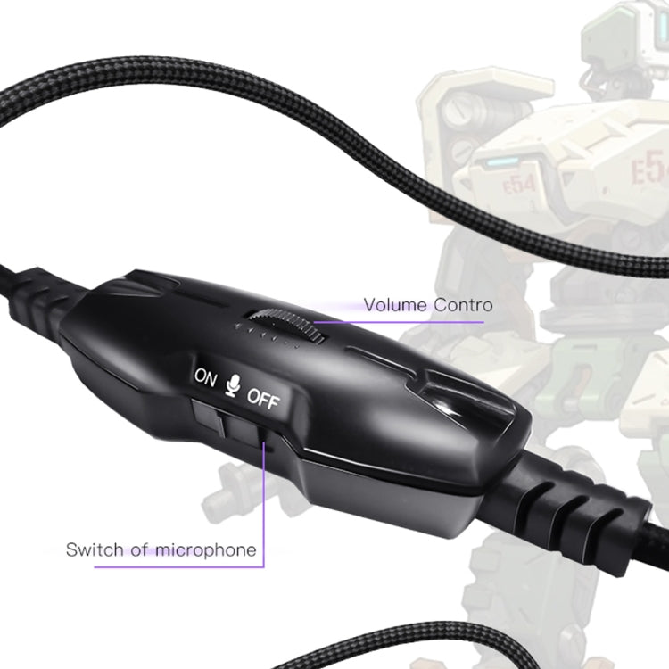 Yesido EK01 Cuffie cablate RGB da gioco con microfono montate sulla testa, EK01