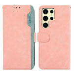 Custodia per telefono in pelle magnetica RFID ABEEL Color Block, For Samsung Galaxy S25 Ultra 5G