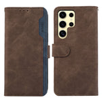 Custodia per telefono in pelle magnetica RFID ABEEL Color Block, For Samsung Galaxy S25 Ultra 5G