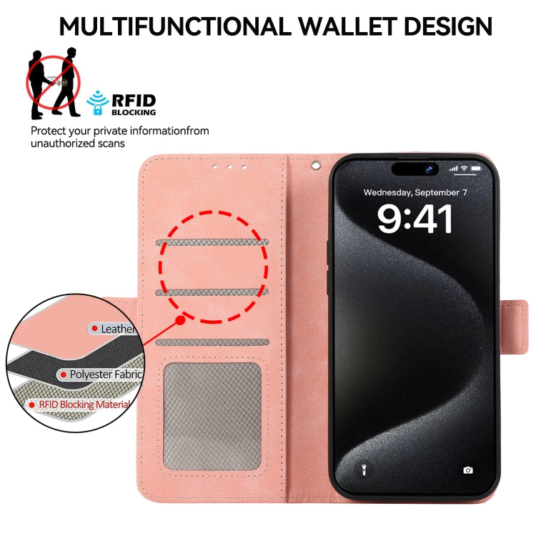 Custodia per telefono in pelle magnetica RFID satinata ABEEL, For Samsung Galaxy S25 Ultra 5G