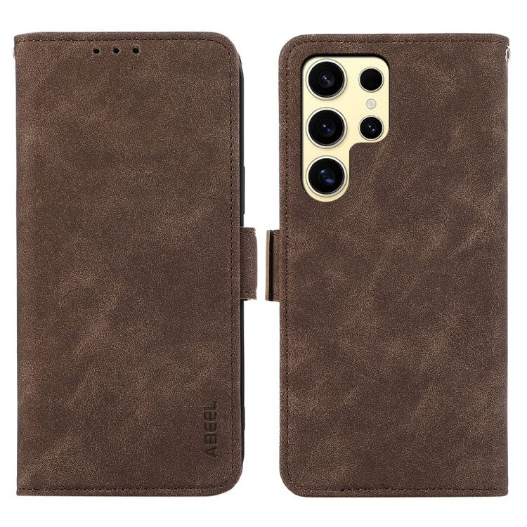 Custodia per telefono in pelle magnetica RFID satinata ABEEL, For Samsung Galaxy S26 5G, For Samsung Galaxy S25 FE 5G, For Samsung Galaxy S25 Edge 5G, For Samsung Galaxy S25 Ultra 5G