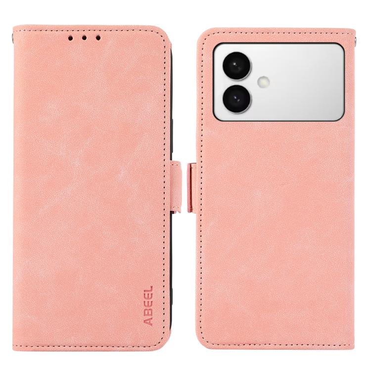 Custodia per telefono in pelle magnetica RFID satinata ABEEL, For Galaxy S26 FE 5G, For Samsung Galaxy S26+ 5G, For Samsung Galaxy S26 Edge 5G, For Samsung Galaxy S26 Ultra 5G