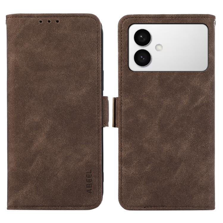 Custodia per telefono in pelle magnetica RFID satinata ABEEL, For Galaxy S26 FE 5G, For Samsung Galaxy S26+ 5G, For Samsung Galaxy S26 Edge 5G, For Samsung Galaxy S26 Ultra 5G