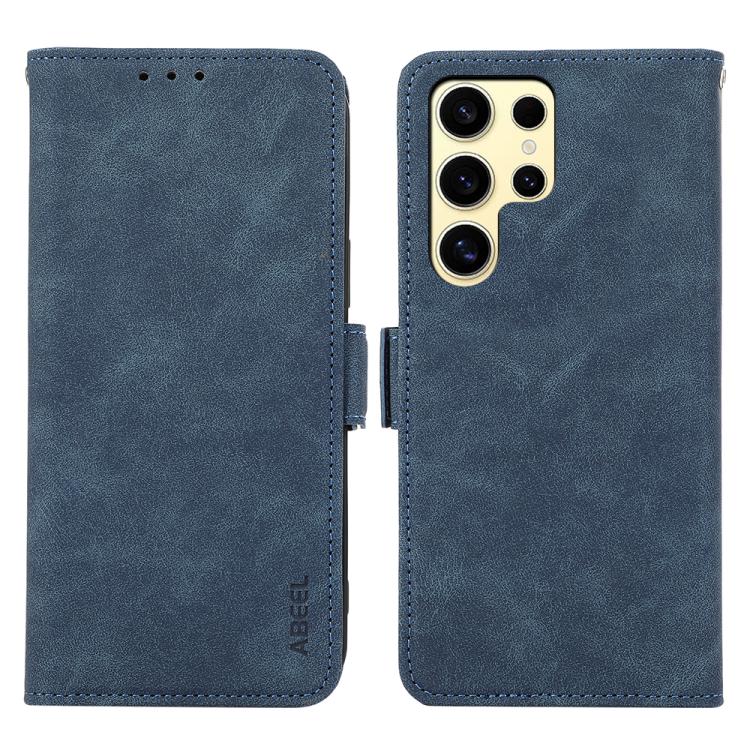Custodia per telefono in pelle magnetica RFID satinata ABEEL, For Galaxy S26 FE 5G, For Samsung Galaxy S26+ 5G, For Samsung Galaxy S26 Edge 5G, For Samsung Galaxy S26 Ultra 5G