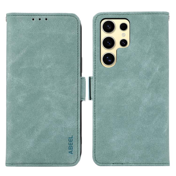 Custodia per telefono in pelle magnetica RFID satinata ABEEL, For Galaxy S26 FE 5G, For Samsung Galaxy S26+ 5G, For Samsung Galaxy S26 Edge 5G, For Samsung Galaxy S26 Ultra 5G