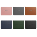 Borsa con supporto magnetico in PU per laptop multifunzionale con fodera divisa e funzione di tappetino per mouse, 15 inch, 13-14 inch