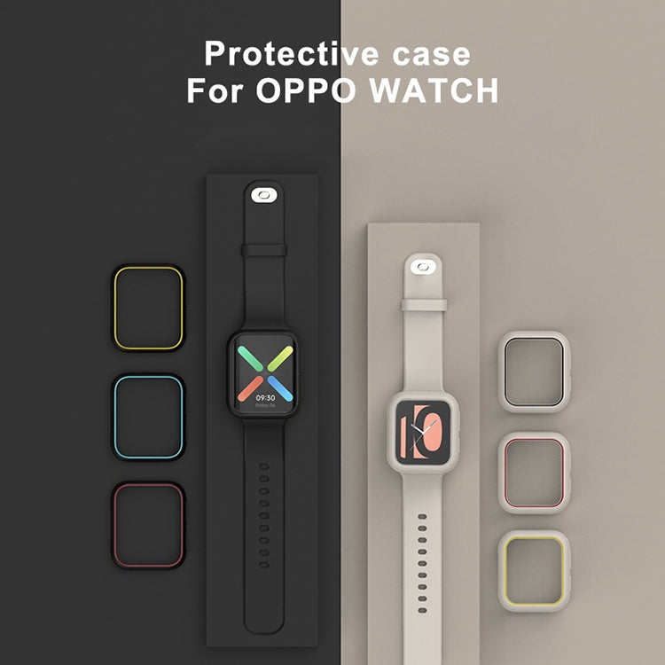 Per OPPO Watch 46mm Smart Watch Custodia protettiva in TPU, Black, Black+White, Black+Yellow, Black+Blue, Black+Red, White