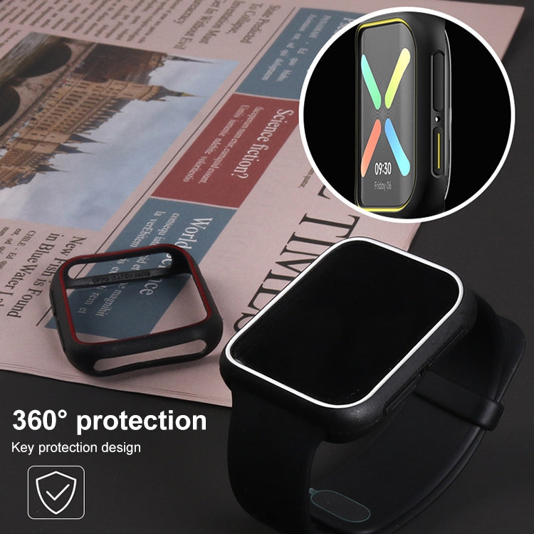 Per OPPO Watch 46mm Smart Watch Custodia protettiva in TPU, Black, Black+White, Black+Yellow, Black+Blue, Black+Red, White