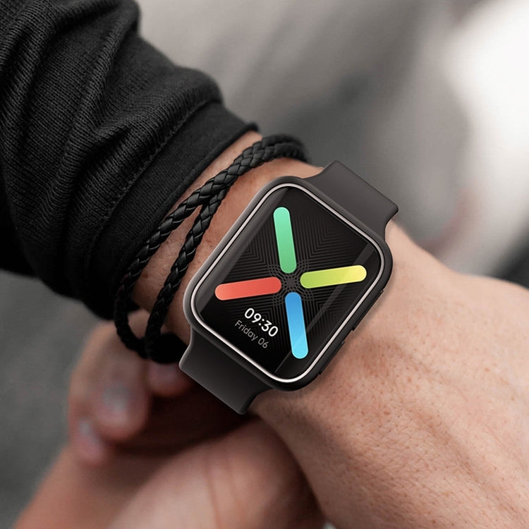 Per OPPO Watch 46mm Smart Watch Custodia protettiva in TPU, Black, Black+White, Black+Yellow, Black+Blue, Black+Red, White