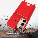 Custodia per telefono in silicone liquido tinta unita con cordino e borsa per carte integrata, For Samsung Galaxy S25 5G, For Samsung Galaxy S25+ 5G, For Samsung Galaxy S25 Ultra 5G, For Samsung Galaxy S24 FE 5G