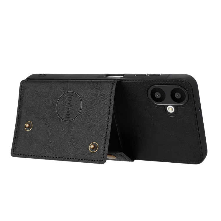 Custodia magnetica per telefono con doppia fibbia e slot per carte, For Samsung Galaxy A06 4G