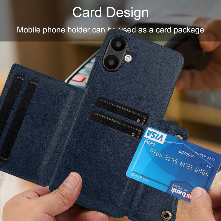 Custodia magnetica per telefono con doppia fibbia e slot per carte, For Samsung Galaxy A06 4G