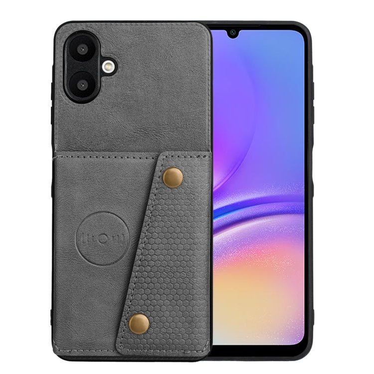 Custodia magnetica per telefono con doppia fibbia e slot per carte, For Samsung Galaxy A06 4G