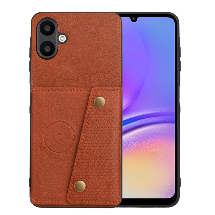 Custodia magnetica per telefono con doppia fibbia e slot per carte, For Samsung Galaxy A06 4G