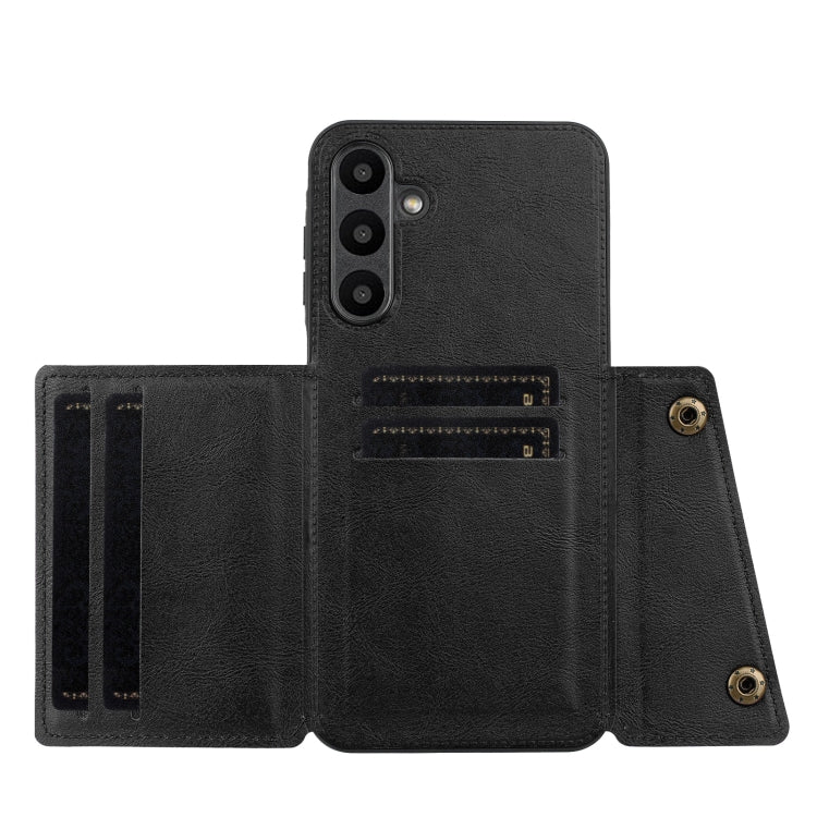 Custodia magnetica per telefono con doppia fibbia e slot per carte, For Samsung Galaxy A17 / A26 5G, For Samsung Galaxy A56 5G, For Samsung Galaxy A36 5G, For Samsung Galaxy A16 5G