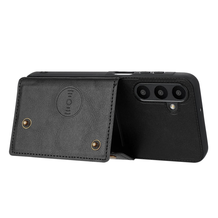 Custodia magnetica per telefono con doppia fibbia e slot per carte, For Samsung Galaxy A17 / A26 5G, For Samsung Galaxy A56 5G, For Samsung Galaxy A36 5G, For Samsung Galaxy A16 5G
