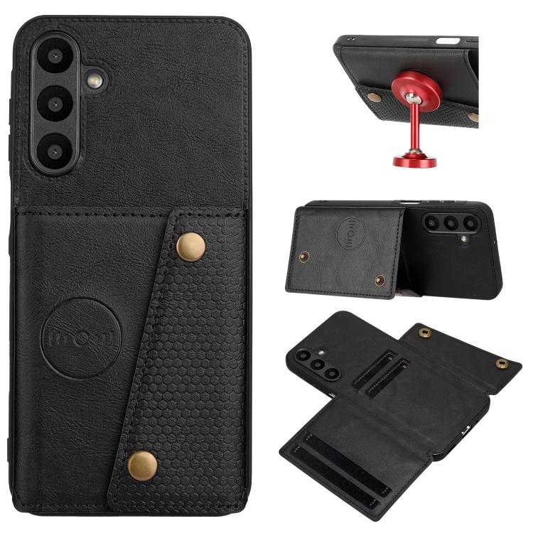 Custodia magnetica per telefono con doppia fibbia e slot per carte, For Samsung Galaxy A57 5G, For Samsung Galaxy A37 5G, For Galaxy A27 5G, For Galaxy A07 5G Global