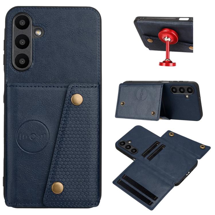 Custodia magnetica per telefono con doppia fibbia e slot per carte, For Samsung Galaxy A57 5G, For Samsung Galaxy A37 5G, For Galaxy A27 5G, For Galaxy A07 5G Global