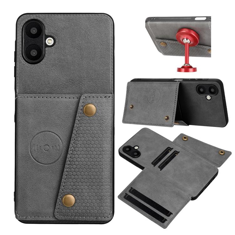 Custodia magnetica per telefono con doppia fibbia e slot per carte, For Samsung Galaxy A57 5G, For Samsung Galaxy A37 5G, For Galaxy A27 5G, For Galaxy A07 5G Global
